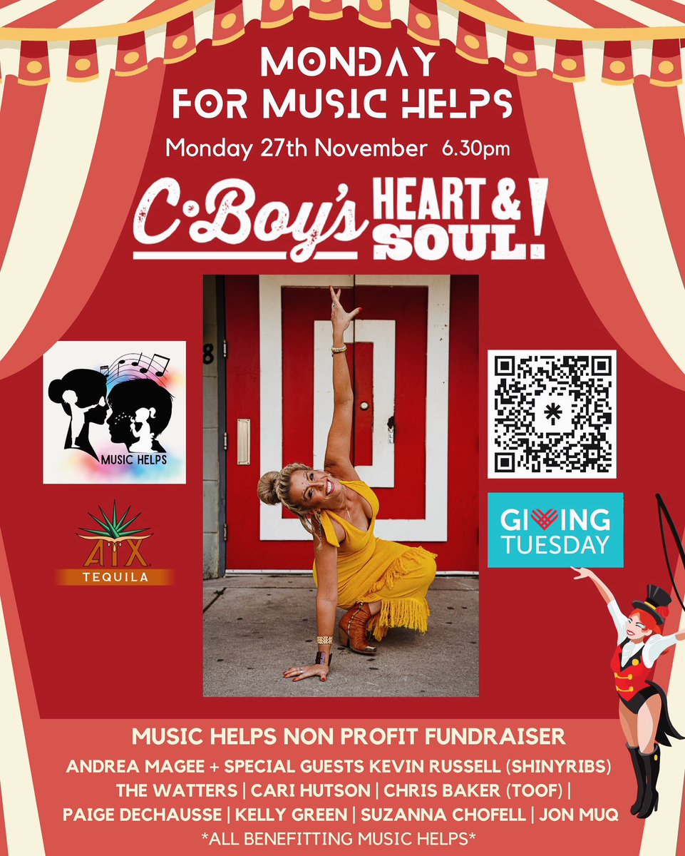 Tonight in south Austin! 6:30PM with all kinds of great 🎶! #musichelps #givingtuesday