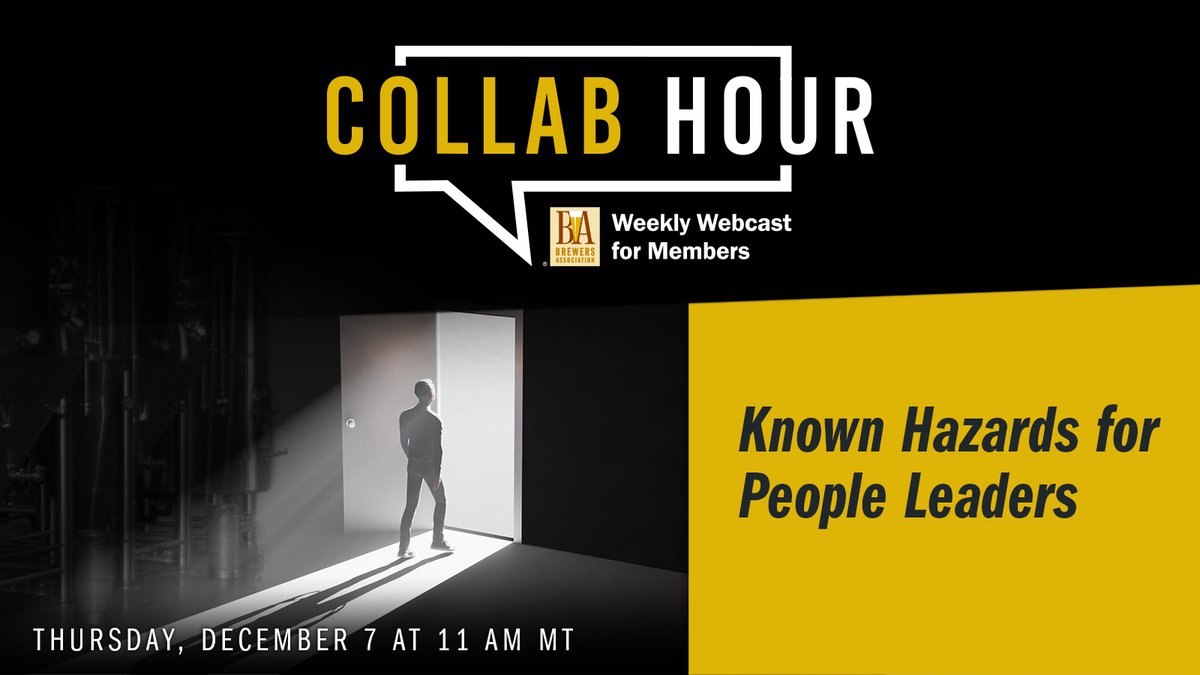 Support your team and build a culture of mental safety with tips from human resource and mental health professionals at this Thursday's Collab Hour. Register today: brewersassociation.org/events/known-h…