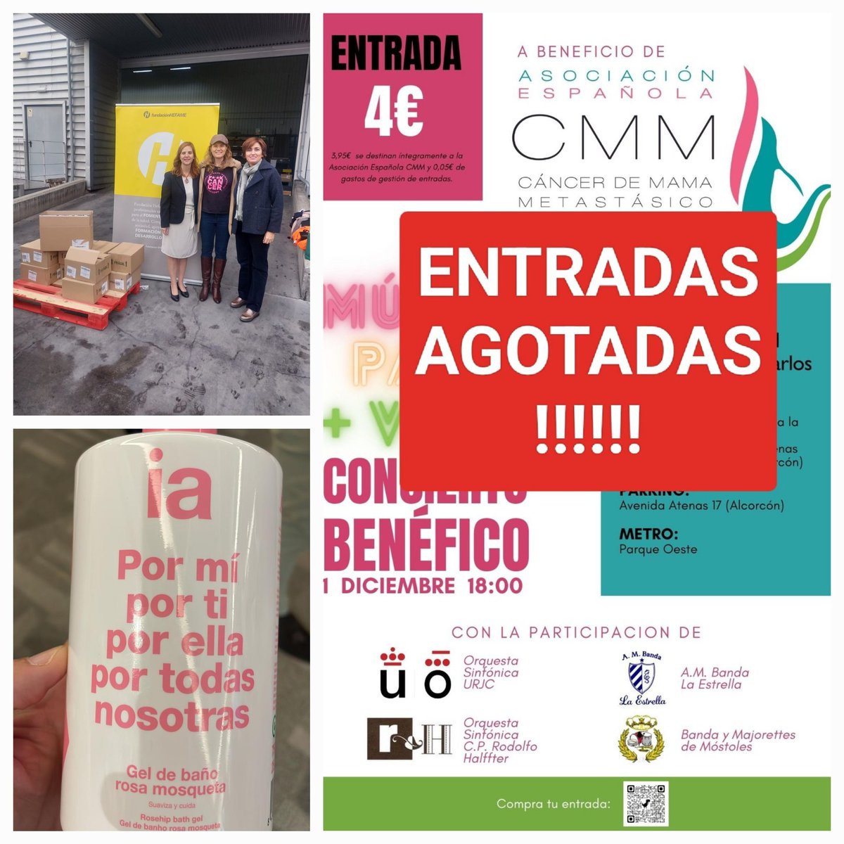 CMMetastasico's tweet photo. 📣Agenda de eventos: Concierto a favor del #CáncerMamaMetastásico en #Alcorcón #Madrid.🎼🎼
Fecha: 1diciembre
#interapothek
#MásInvestigaciónParaMásVida®️🔬 https://t.co/zNuFjssikk https://t.co/zE5jJmLCTk