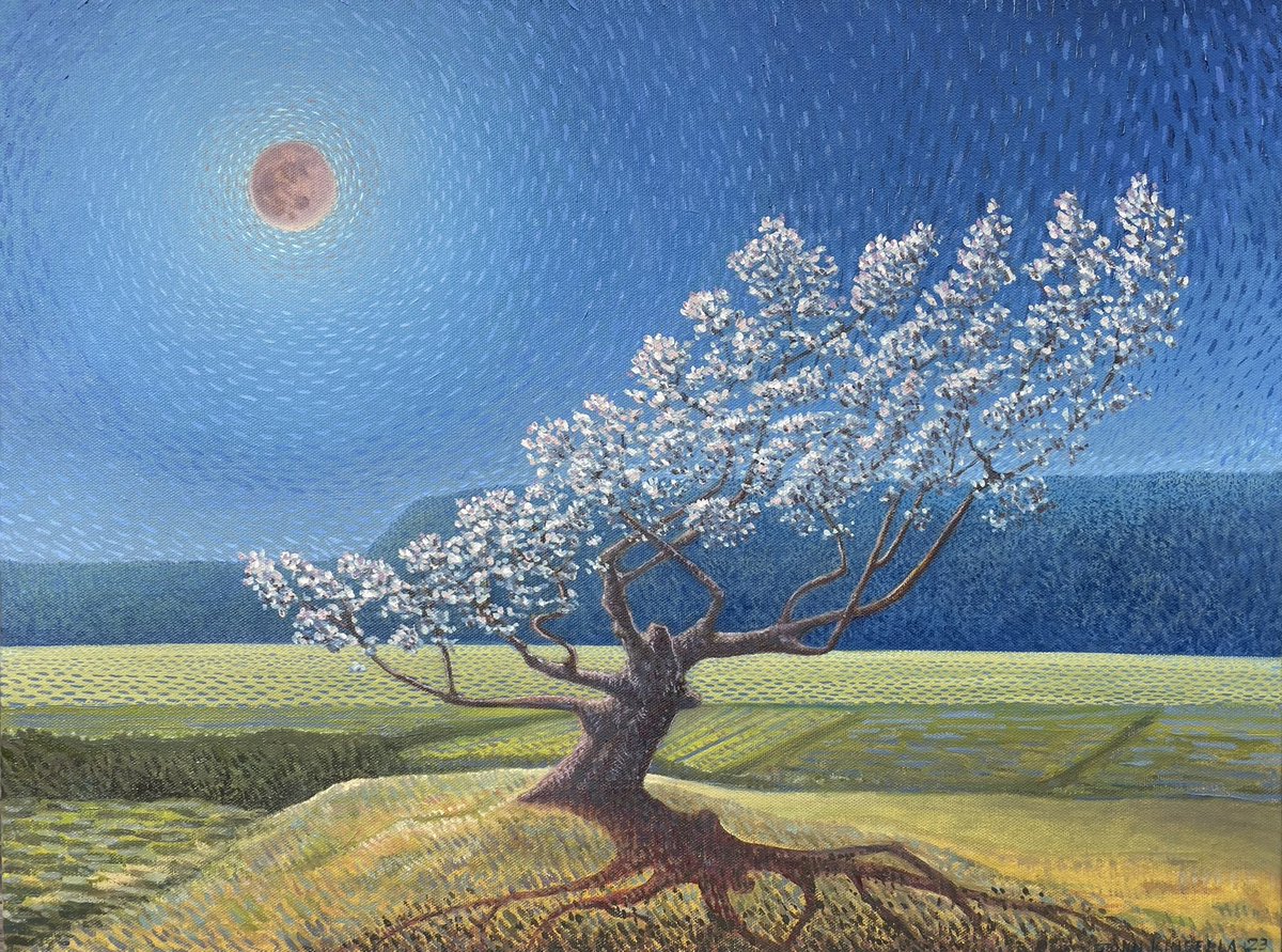 johnkinsella52's tweet photo. Just finished in time for the #fullbeavermoon
April Eclipse, Fruitland Ontario 2023
Oil on canvas
18 x 24 inches
#art #artlovers #oilpainting #painting #Blossom #fullmoon #beavermoon #novemberfullmoon https://t.co/HvUsLQeZCt
