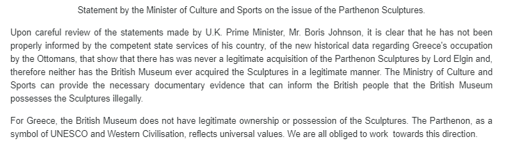 AnAthenianToLDN's tweet photo. Let's remind to @RishiSunak a few things said to his predecessor Boris Johnson back in 2021.
At least Boris he had the guts to meet with @PrimeministerGR Mitsotakis and not hide.
#BrinThemBack #ReuniteParthenon #ParthenonSculptures https://t.co/2h2GztW9IU