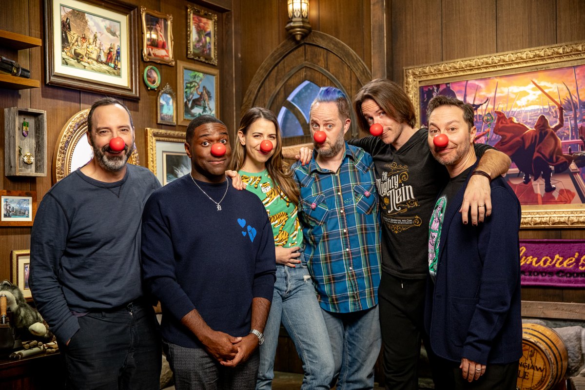 Game Master @matthewmercer will lead Warlock @SamRichardson and Ranger @MrTonyHale, along with Scanlan Shorthalt (@samriegel), and a brand new Barbarian and Druid (@LauraBaileyVO and @executivegoth) on this @RedNoseDayUSA quest for a cause!