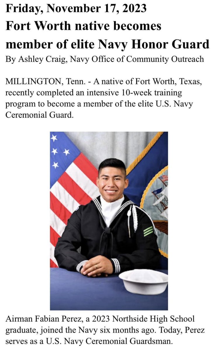 Congratulations to former Steer, Fabian Perez‼️We are proud of you and thank you for your service‼️ #SteersUp🤘🏽
