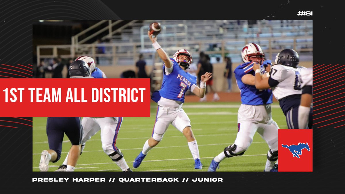 In his Junior Season - Presley Harper passed for 2850 yards, leading all of DFW in passing during the regular season. We are in agreement he deserves to be named All-District quarterback!