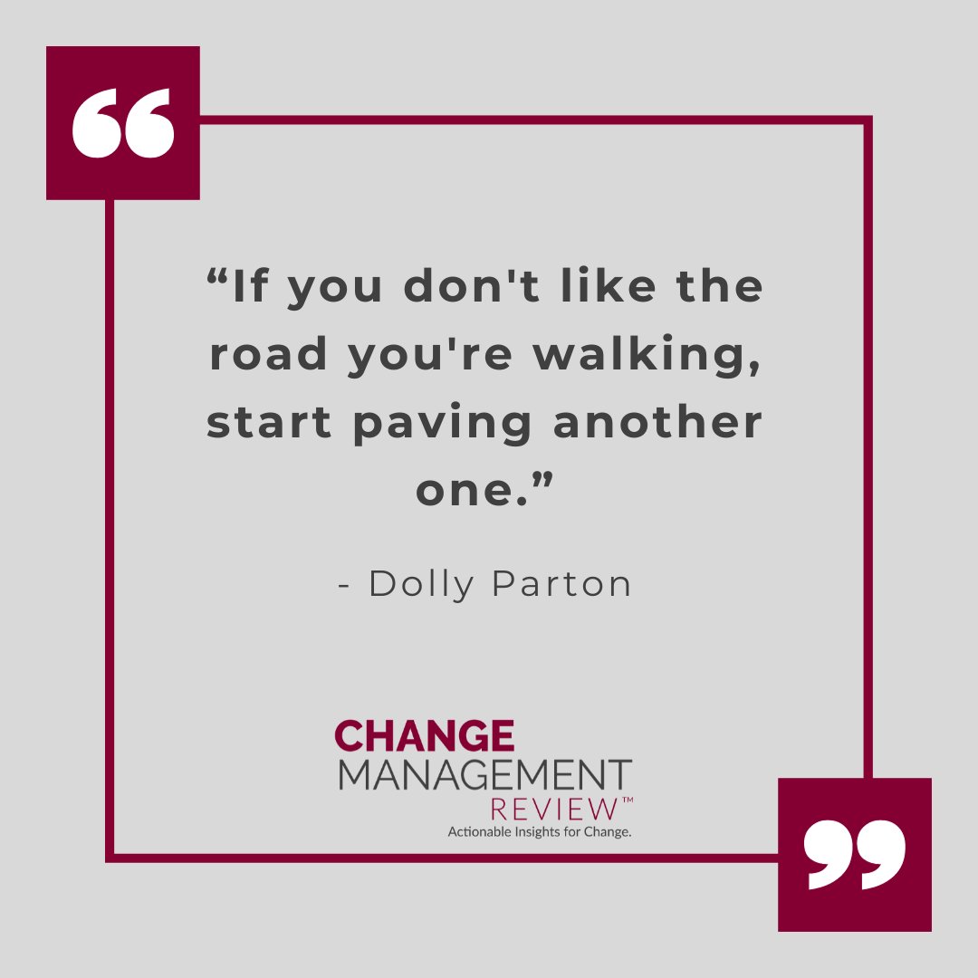 Feeling stuck or not moving in the direction you want to be? 

Start paving a new direction! It's never too late.

#changemanagement #changemanagementreview #transformationalchange #changemanagementleaders #changemanagementpractitioners