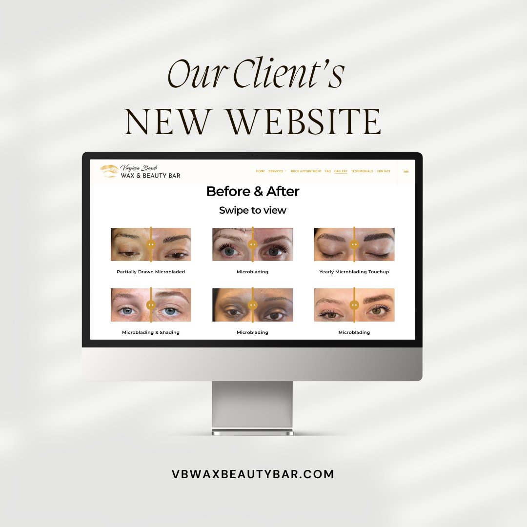 New Website Alert! 

We're excited to share the latest website we created for Virginia Beach Wax &amp; Beauty Bar! 🎉

Check out their online look at: vbwaxbeautybar.com 

Curious about a new website? Let's chat! 📩