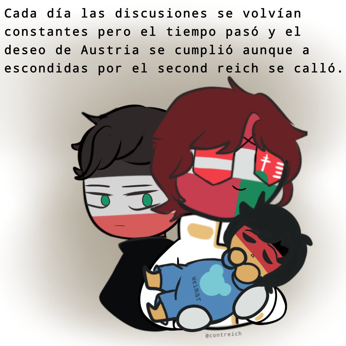 Germanreichmarc's tweet photo. Parte 2 (la primera parte está en mi perfil) nueva historia cómic de t.reich, es un AU #countryhumans #CountryHumansthirdreich
#CountryHumansimperioaleman
#CountryHumansnazi
#CountryHumansreich
#CountryHumansart
#Countryhumansfandom https://t.co/OFJ98h1TOl