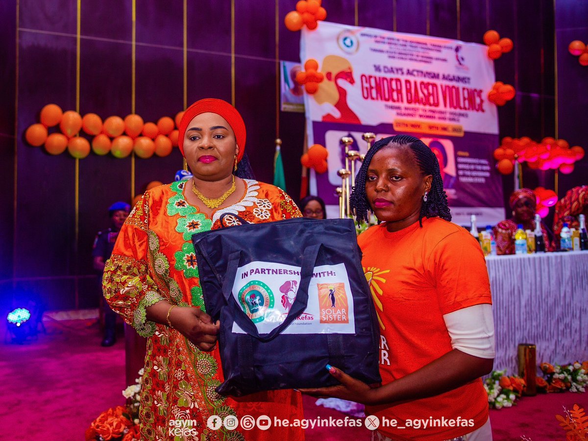 HE_AgyinKefas's tweet photo. Today marked a significant step in our collective journey towards a safer and more empowered future for the women of Taraba State. In collaboration with The Agyin Kefas Care Trust Foundation and the Taraba State Ministry of Women Affairs and Child Development, I had the honor of officially launching the 2023 16 Days of Activism against Gender Violence.

The theme for this year is powerful: UNITE! Invest to prevent violence against women and girls. Together, we embark on a mission to create a community where every woman and girl feels secure, valued, and free from harm.

As part of our commitment to women’s development, I am thrilled to share that, in collaboration with Solar Sister Nigeria, we have empowered 50 women as Solar Sister entrepreneurs across the state. This initiative not only promotes economic growth but also underscores our dedication to sustainable practices and women’s empowerment.

Our journey is far from over. The fight against gender-based violence remains a top priority. I am unwavering in my commitment to the growth and development of the women of Taraba State. Together, let’s continue to stand against gender-based violence and work towards a future where every woman can thrive.
 #16DaysOfActivism #EndGBV #WomenEmpowerment #TarabaDevelopment

https://t.co/LgaLYL1pW6