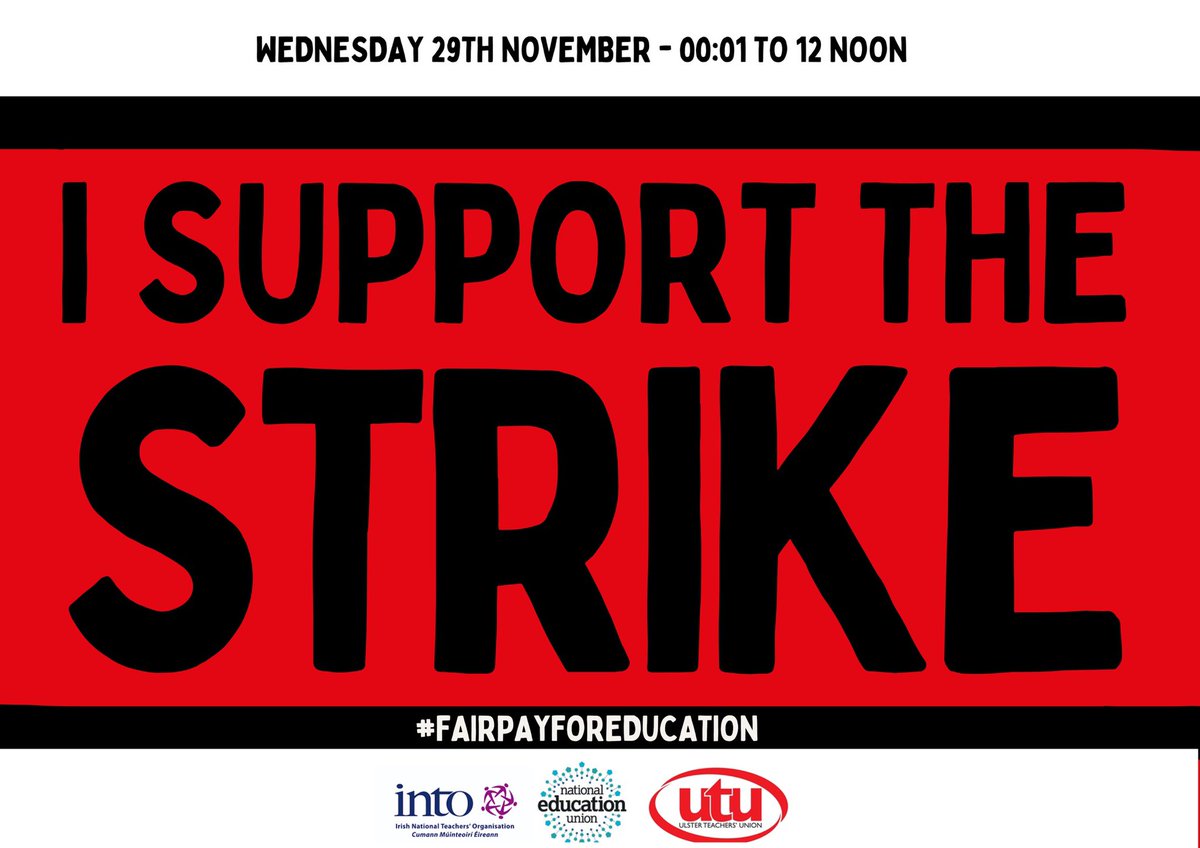 I SUPPORT THE STRIKE Like👍 Tag🏷 and Share🙌 #fairpayforeducation #ulsterteachersunion #strikeaction