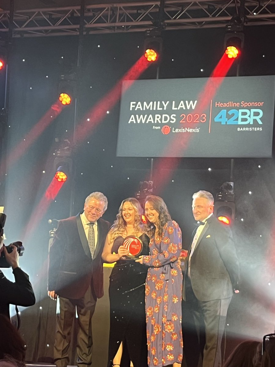 JPFamilyLaw's tweet photo. Next, Family Law Legal Support Team of the Year, sponsored by 1 Crown Office Row. @CORBrighton.The winners of this award are essential to this firm’s legal aid work. And the winner is… The Family Law Company’s Costings Team #familylawawards https://t.co/4vk64z9AIJ