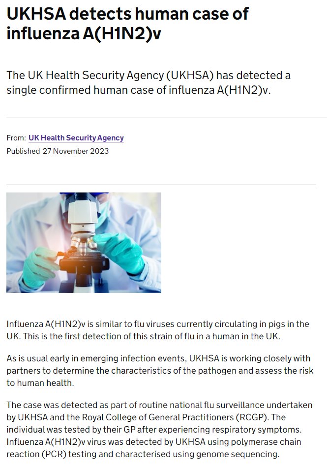 Well done to the @rcgp Research and Surveillance Centre (RSC) sentinel general practice that detected the first UK case of a new 'swine flu' strain! Influenza A H1N2v. Part of our longstanding work with @UKHSA with an expert team of researchers @clininf @OxPrimaryCare