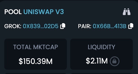 $GROK Handled It's First Major FUD Attack &amp; Is Not Sitting At A 150m Market Cap. Is <a href="/GROKERC20/">GROK</a> The Next $PEPE?!