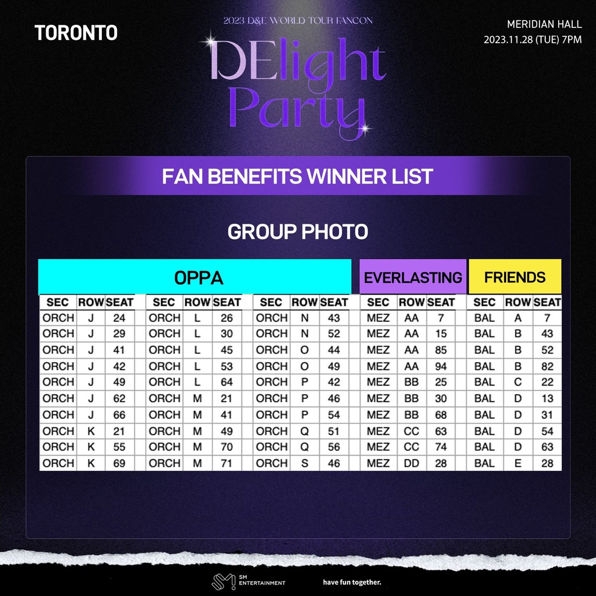HFT_official__'s tweet photo. 2023 D&amp;E WORLD TOUR FANCON - [DElight Party] IN TORONTO 

📣 FAN BENEFITS WINNERE 📣 

⏰ 28 Nov 2023, 7PM
📍 MERIDIAN HALL 

#슈퍼주니어DnE #SUPERJUNIORDnE
#슈퍼주니어 #SUPERJUNIOR
#은혁 #EUNHYUK #동해 #DONGHAE
#DElight_Party #HAVEFUNTOGETHER https://t.co/gVcdI0IFsY