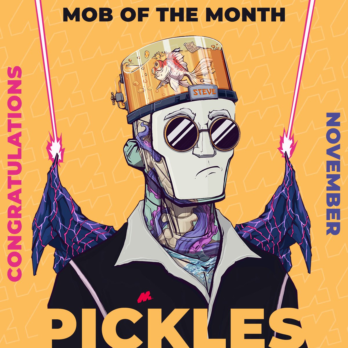 First ever MOB OF THE MONTH.

Congrats to <a href="/corphor/">Pickles RN🐰🦎🟧🟦🟩 ~{SteveDAO}</a>!

We love you.