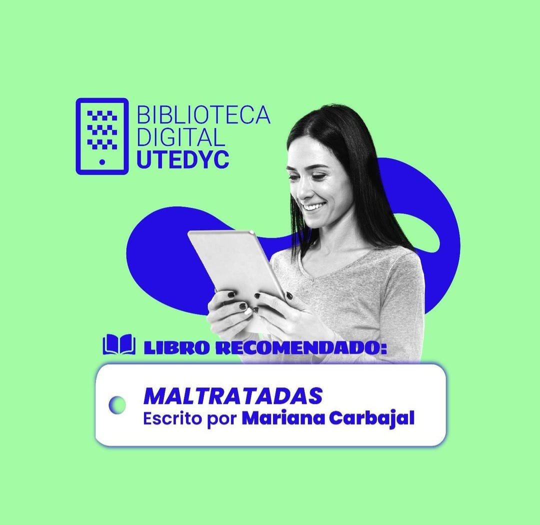 UtedycM's tweet photo. #BibliotecaDigital

Hoy, 25 de noviembre, Día Internacional de la Lucha contra la Violencia hacia la Mujer, te recomendamos "Maltratadas" de
Mariana Carbajal.

#violenciadegénero #Políticas https://t.co/CAtY485lHR