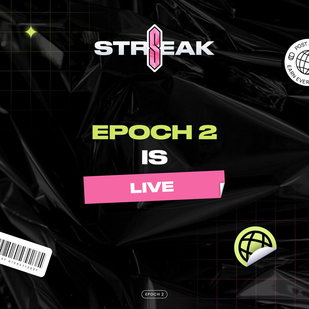 $STREAK Epoch 2 is live! dashboard.streakcoin.io