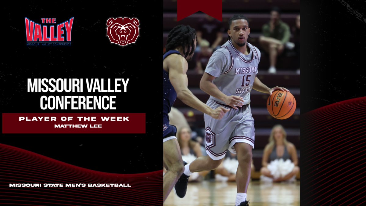 Missouri State Basketball (@mostatembb) on Twitter photo Congrats to <a href="/MatthewLee3_/">мαттнєω ℓєє</a> on earning MVC Player of the Week honors!
missouristatebears.com/news/2023/11/2… Congrats to <a href="/MatthewLee3_/">мαттнєω ℓєє</a> on earning MVC Player of the Week honors!
missouristatebears.com/news/2023/11/2…