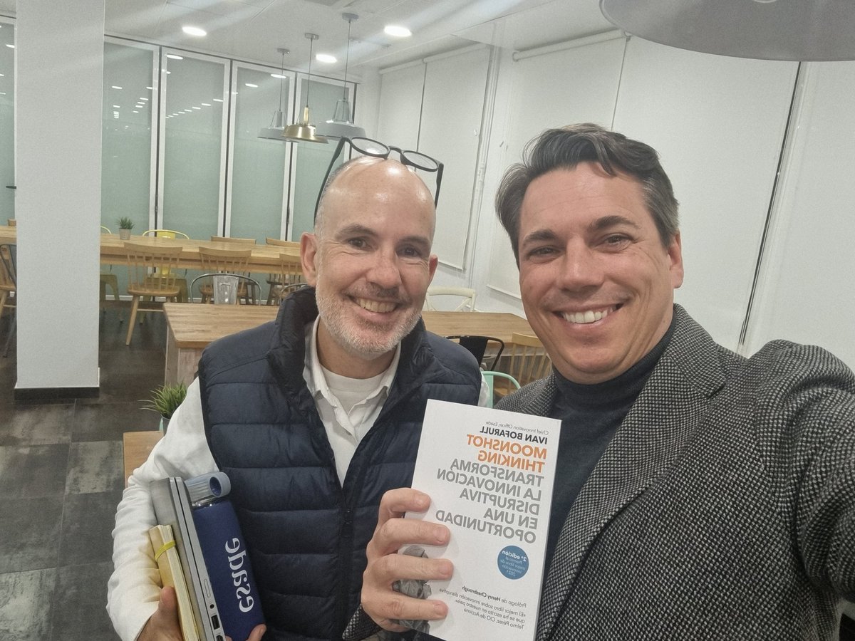 Juan Alvarez de Lara (@jalvarezdelara) on Twitter photo So happy to present <a href="/InnoAnalytiX/">InnoAnalytiX</a> and discuss about Innovation with the inspiring and amazing <a href="/ivanbofarull/">Ivan Bofarull</a> #MoonshotThinking CIO at <a href="/Esade/">Esade</a> ...more to come ...Join us in the #InnoAnalytixRevolution and decode innovation for a future-forward organization! #DecodingInnovation So happy to present <a href="/InnoAnalytiX/">InnoAnalytiX</a> and discuss about Innovation with the inspiring and amazing <a href="/ivanbofarull/">Ivan Bofarull</a> #MoonshotThinking CIO at <a href="/Esade/">Esade</a> ...more to come ...Join us in the #InnoAnalytixRevolution and decode innovation for a future-forward organization! #DecodingInnovation