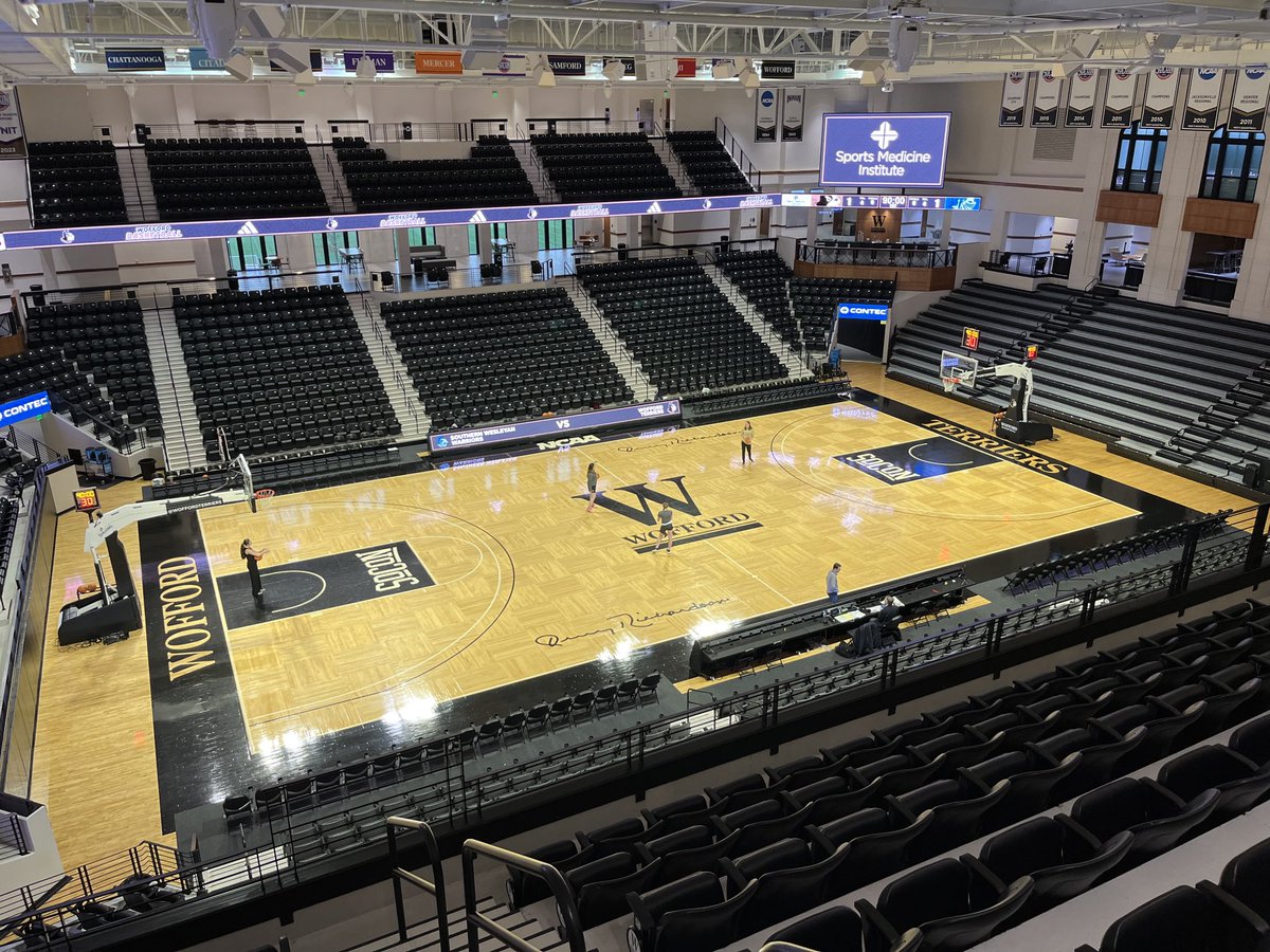 Welcome to the Jerry Richardson Indoor Stadium 👋. It’s Women’s College Basketball action tonight as ⁦@Wofford_WBB⁩ takes on ⁦@SWUWomensBB⁩. Join ⁦@bobmcf421⁩ and Me for tonight’s broadcast beginning at 7pm ET on ⁦@ESPNPlus⁩ and on the ESPN App.