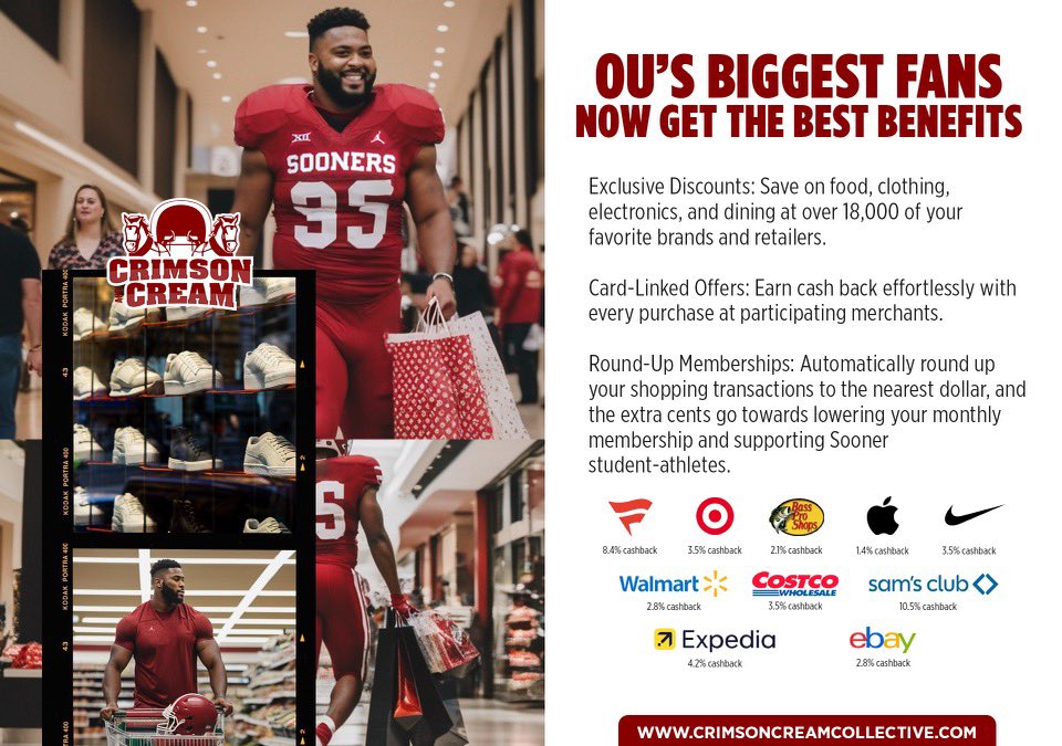 Sooner Nation, signing up for a @crimsoncreamnil membership PAYS YOU and helps our programs succeed. What are you waiting for? Join us today! …fundraisingsolutions.referralrock.com/l/1SAMUELOMOS9…  Boomer! 🏈