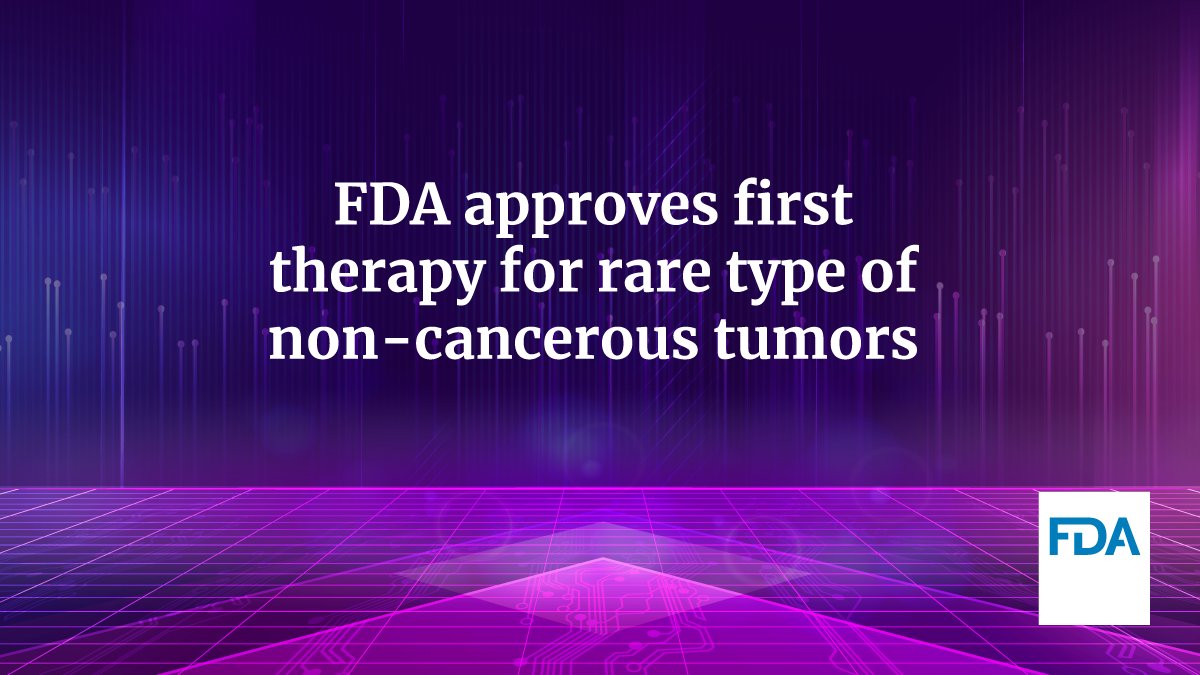 Today, we approved the first drug for adult patients with progressing desmoid tumors who require systemic treatment. fda.gov/news-events/pr…