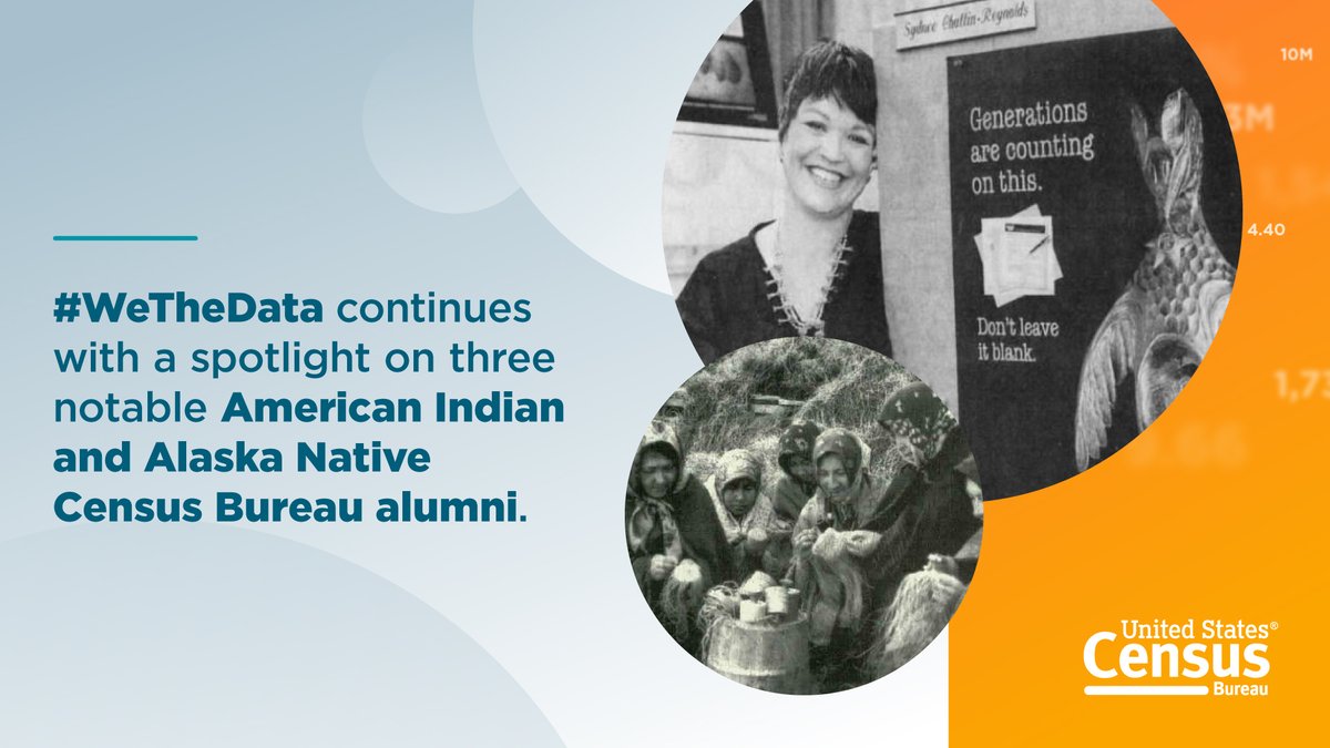 This #AmericanIndian and #AlaskaNative Heritage Month, we're highlighting a few notable alumni. ▪️ Kathryn Seller ▪️ Wayne Chattin ▪️ Sydnee Chattin Learn about them and their contributions: census.gov/history/www/ce… #WeTheData