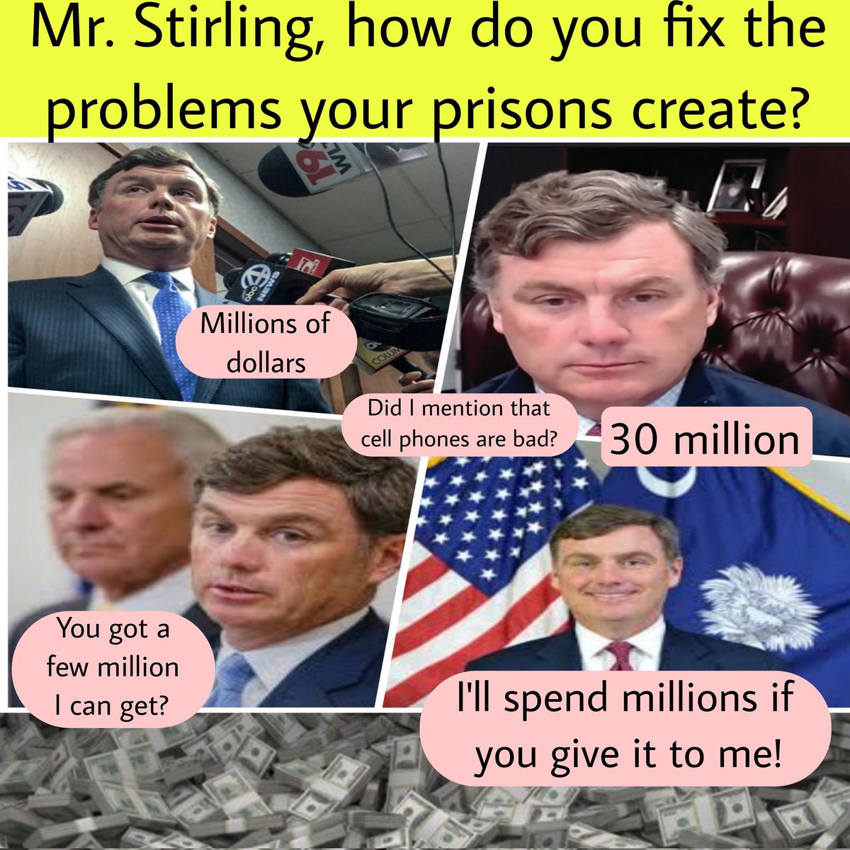 Always begging for something! Nobody in prison sees any of these billions! What about the last money you begged for prison cell doors still broken prisons full of mold and let’s not talk about the raw food chicken can’t be ate raw. Check those people for salmonella