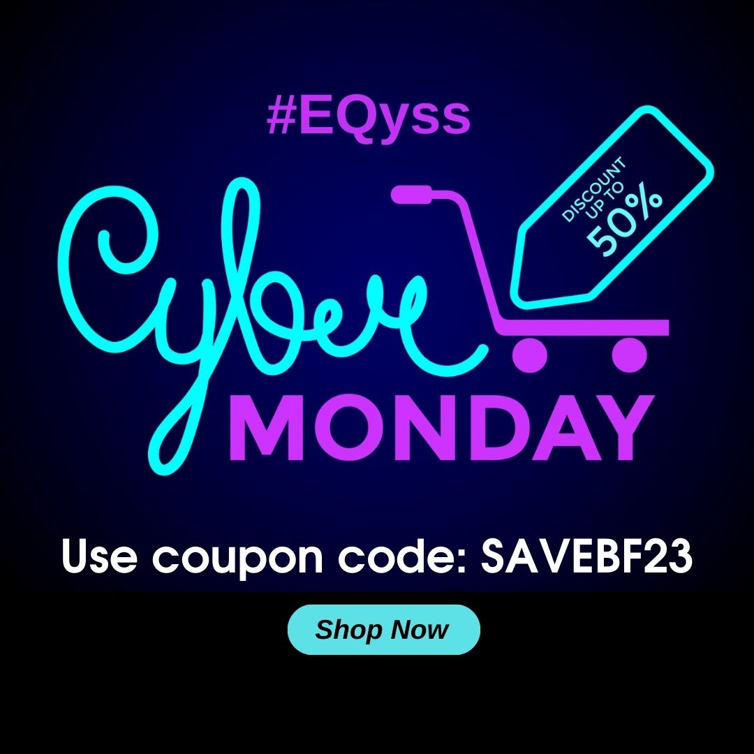 #Cybermonday is here! Shop #EQyss today! Don't miss out! 
Shop at eqyss.com