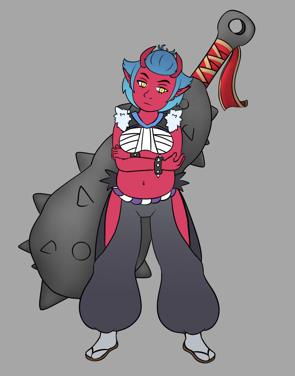 Fluttercord45's tweet image. Samishii the red Oni