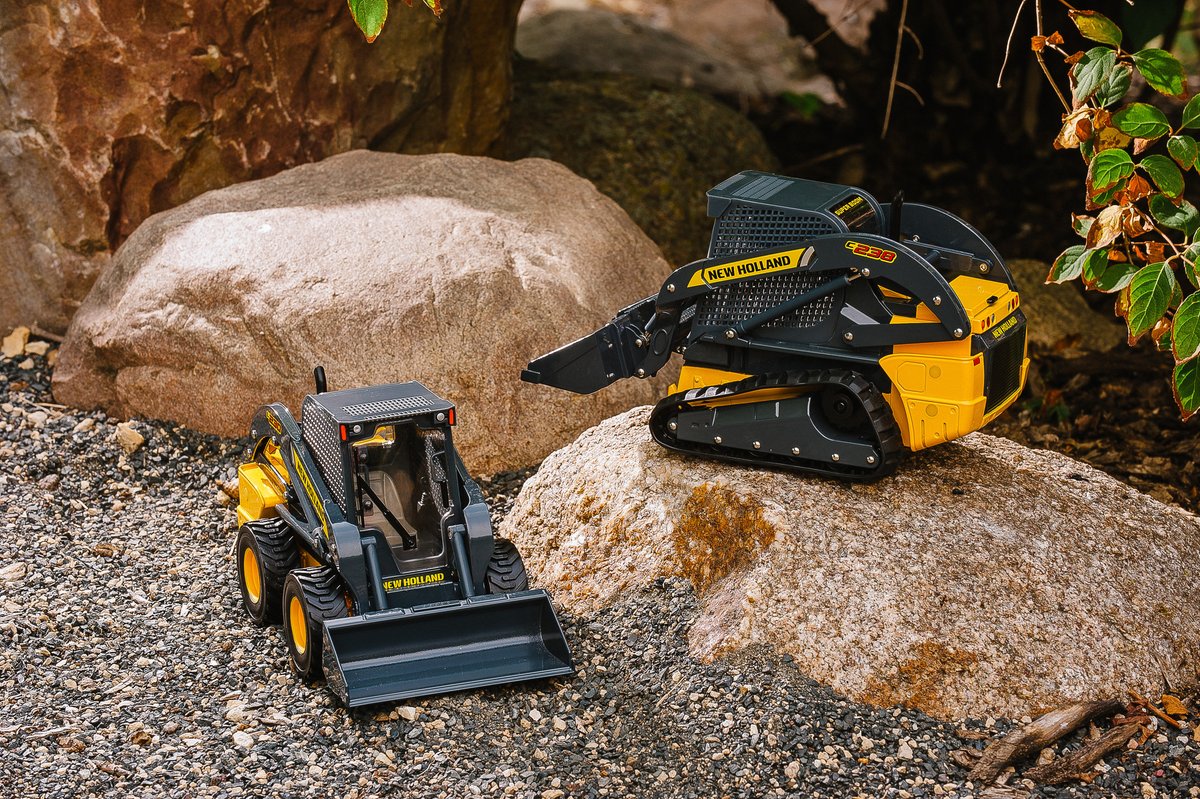 Holiday shopping season is upon us! Brighten the faces of New Holland fans with their own fleet of equipment. Choose from replica tractors, skid loaders, combines, balers and more at your local New Holland Dealer or online at bit.ly/46eCKV1.