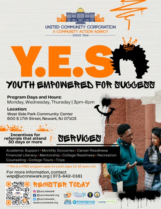 uccnewark_'s tweet photo. Join UCC’s Youth, Family & Senior Services every Monday, Wednesday & Thursday for our Y.E.S (Youth Empowered for Success) program. You don't want to miss academic support, career readiness, mentorship, college tours and more!
#success #support #UCCCares #nonprofit #youth https://t.co/Wp1FbOUPMH