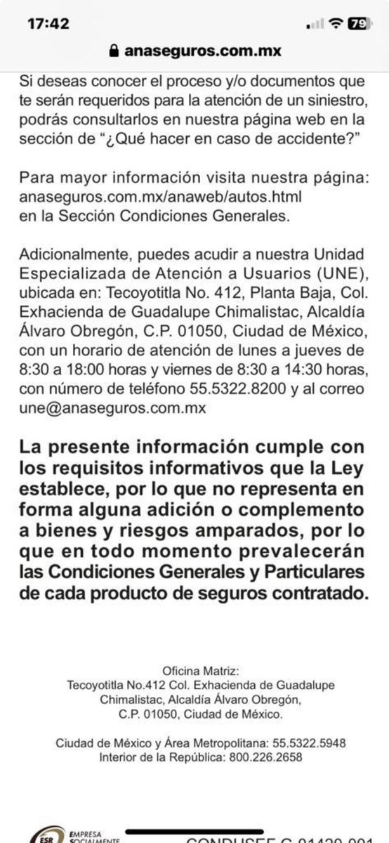 calvoi's tweet photo. @CondusefMX A la cual envié el mail antes mencionado. Posteriormente, investigando, me encontré con estos otros datos que no concuerdan con los de Guadalupe Llanos, y forwardeo el  mail anteriormente mencionado, sin respuesta hasta el momento de UNE ni
@ANASeguros @AnaSegurosMX @CondusefMX https://t.co/DaKK5HMz2E