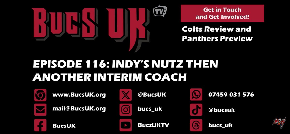 BucsUK's tweet photo. 🎙️EPISODE 1️⃣1️⃣6️⃣
Another loss. Times are bleak for Bucs fans right now. But Carolina coming up on Sunday offering a great chance to end this run.
We have a bumper episode this week for you. Click below to watch👇
https://t.co/TvSXPJUz3f
#GoBucs #TBvsIND #CARvsTB https://t.co/B6MEJkI3ji