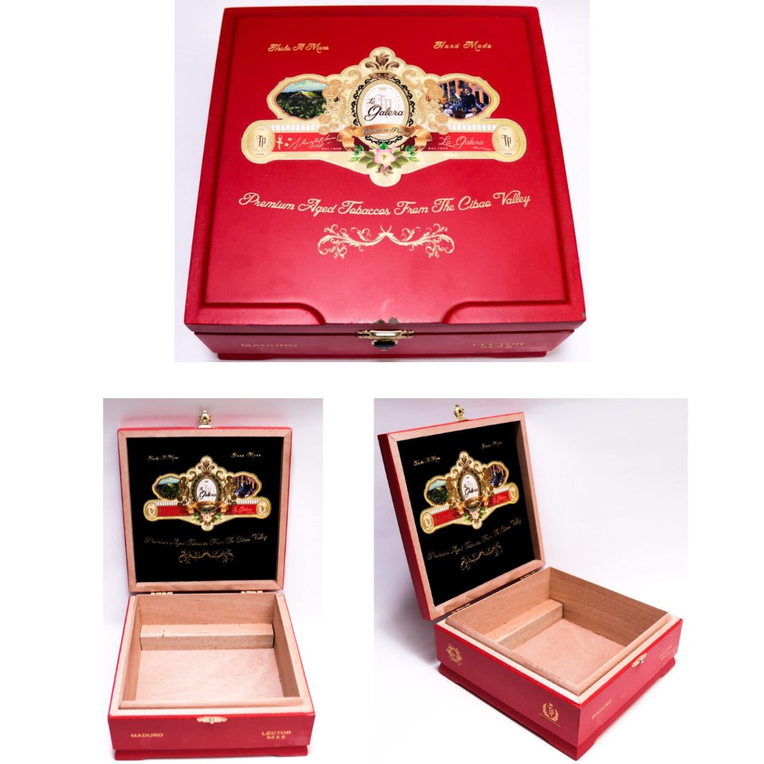 QualityCigarBox's tweet image. Presenting La Galera Lector wooden cigar box. Sanded smooth and painted a vibrant red it comes with a soft felt interior lid and metal clasp. A beautiful accent to add a little color to any room!

#homedecor #designerbox #wooddecor #collection #amazon #ebay
