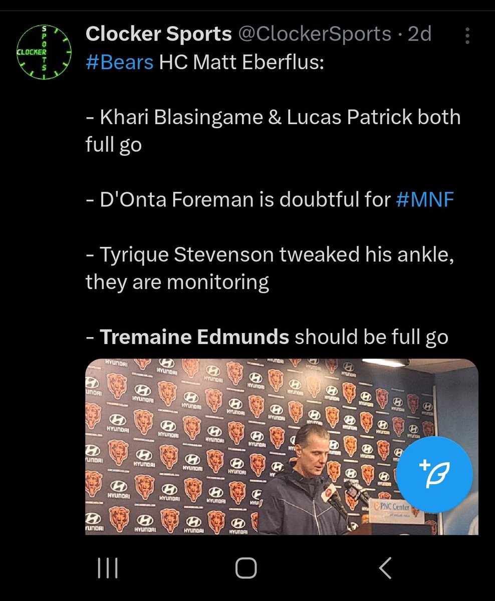 tackleboxprops's tweet photo. 1.15u  -115 Bet365 Tremaine Edmunds OVER 5.5 tackles + assists LIVE

Edmunds has gone over this in 8/9 games.

MIN gives up 6th most tkl to LB at 18.6 per game

MIN has allowed 21 LBs to go over this total through 11 games

66% snaps last week but sounds like a full go tonight https://t.co/UvVoFt50Xk