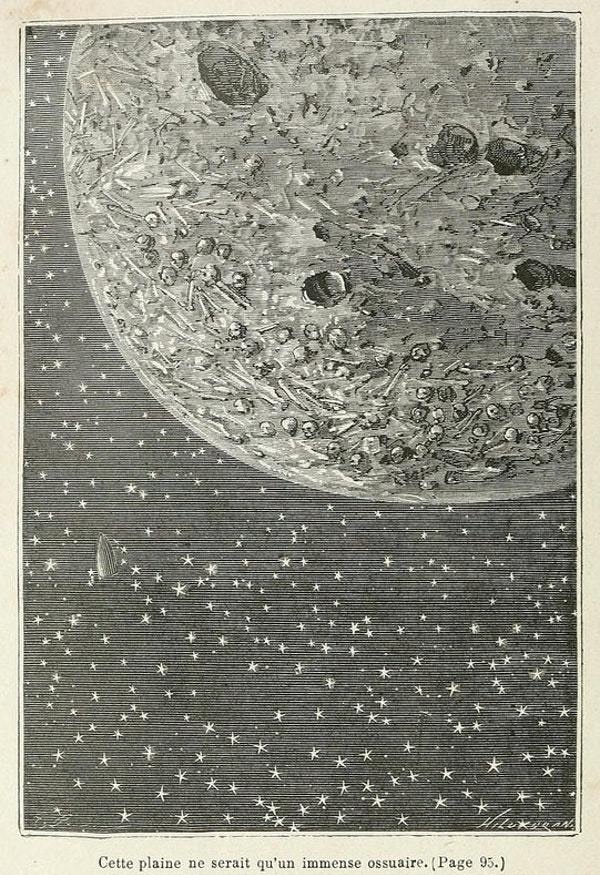 storiadellart's tweet photo. émile-antoine bayard’s illustrations for around the moon by jules verne https://t.co/0gybF2LLpN