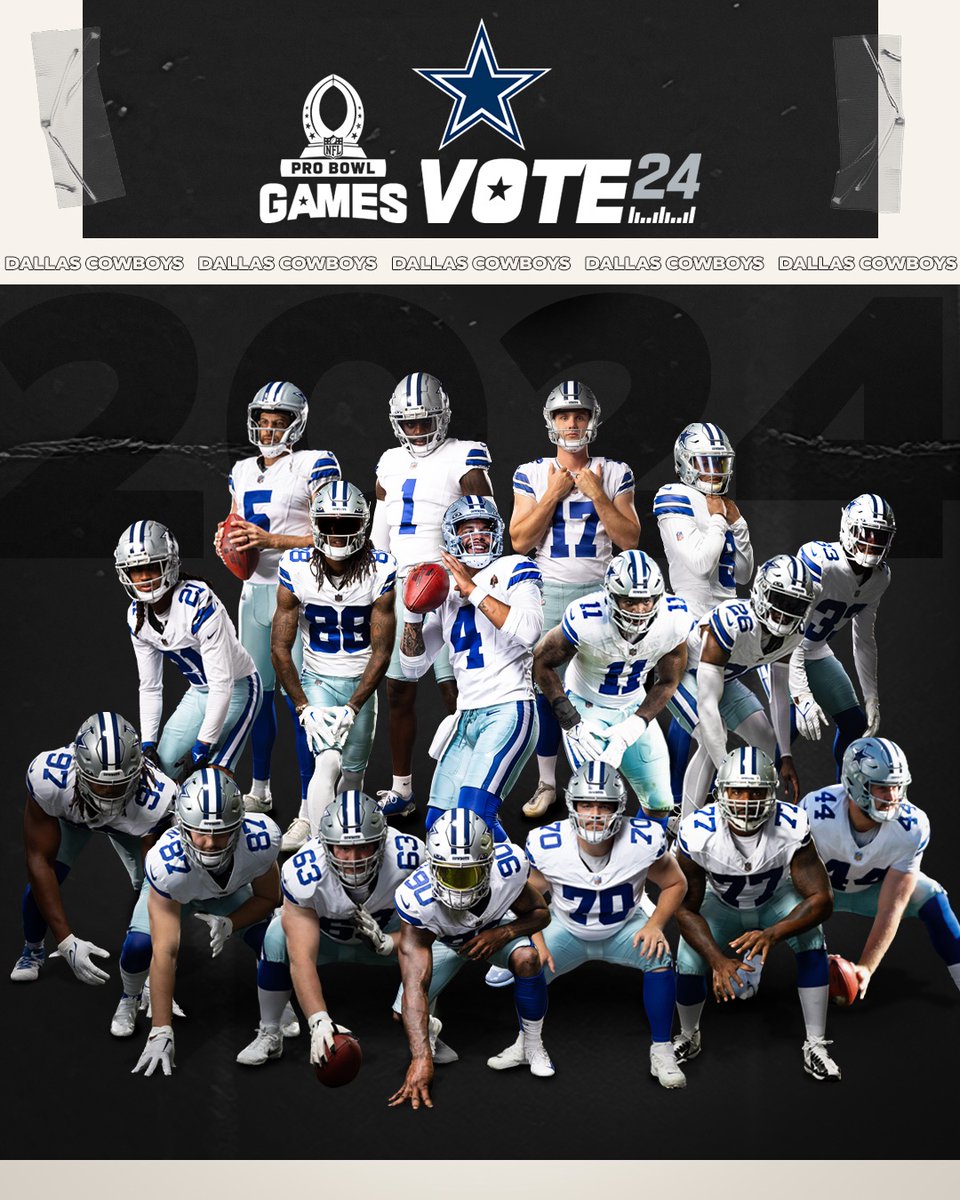 #ProBowlVote is NOW LIVE! 🗳️ Send your 'Boys to the 2024 #ProBowlGames!➡️ dallascowboys.com/vote