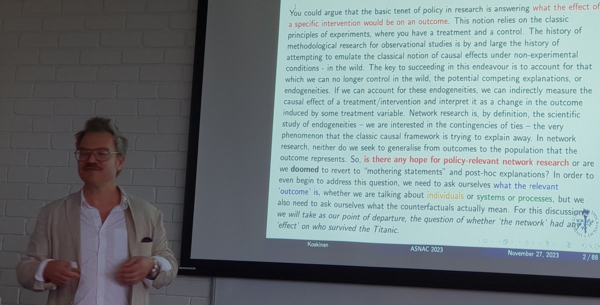 @petr@fediscience.org (Petr Matous) (@petrmatous) on Twitter photo #asnac2023 keynote speaker <a href="/drjohankoskinen/">johan koskinen</a> stuns the audience with science, slide-making skills and degree of personal self-disclosure #asnac2023 keynote speaker <a href="/drjohankoskinen/">johan koskinen</a> stuns the audience with science, slide-making skills and degree of personal self-disclosure