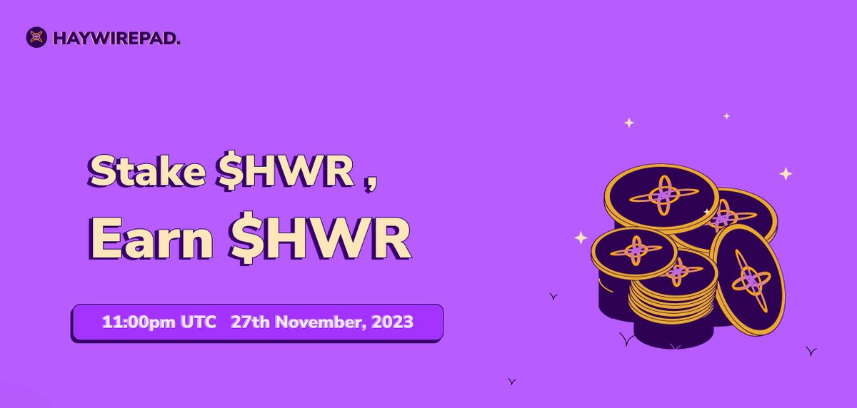Staking Pool Listing Announcement

Token: $HWR

CA: 5EQzCHQWwZhrQNcFb6PUar2U8XvRyHbbo52jAAYDyYcwJZkZ

APY: 25%

Rewards: 25m $HWR
