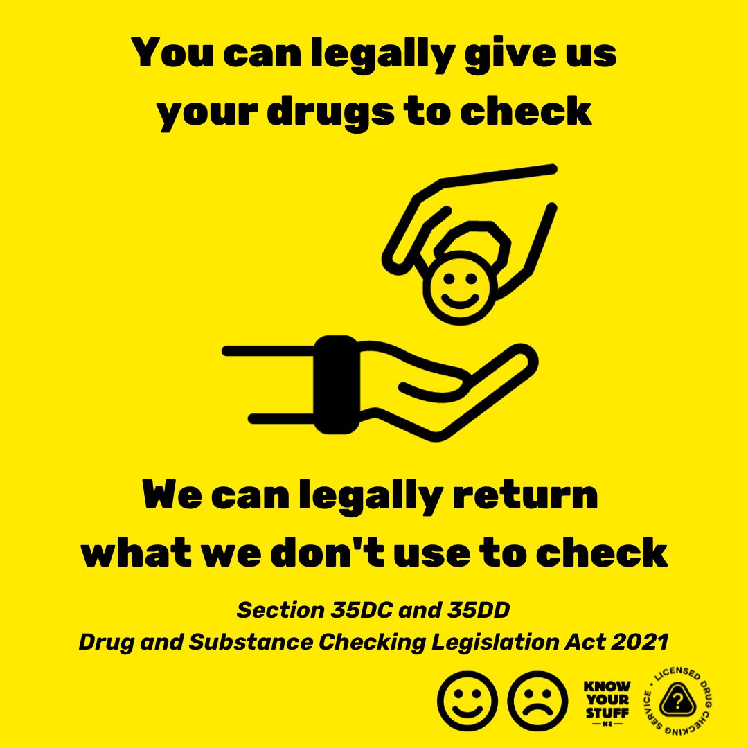 On Saturday it was our 2-year anniversary of drug checking being made permanently legal 🥳🥳🥳 What does this mean for you? It means that if you give us drugs to check, it's not supply. And if we accept drugs from you, it's not possession.