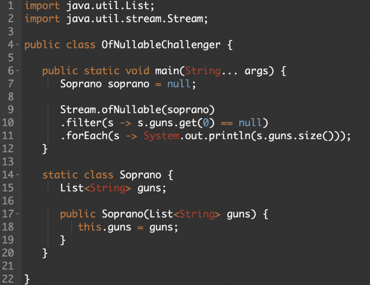 RafaDelNero's tweet photo. Boost your Java skills with the Soprano ofNullable Stream Challenge! Explore Java 9's Optional in streams and master List manipulation. Ready to conquer? Join the challenge! π
π https://t.co/5cXi4jIMbg
#Java #JavaChallenge #OptionalStream #ProgrammingSkills https://t.co/EtXRrxL71J