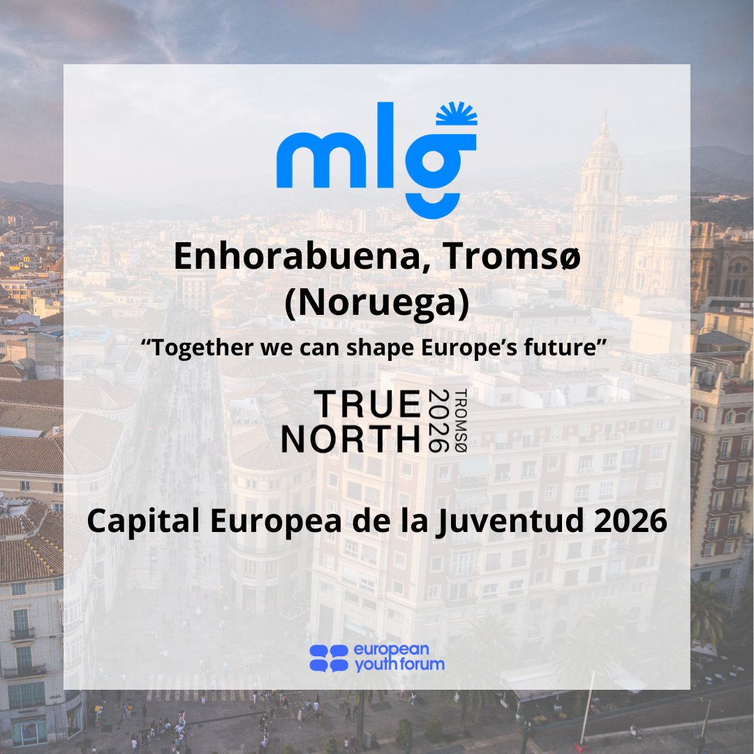 🔴<a href="/malaga/">Ciudad de Málaga</a> felicita a Tromso por su elección como Capital Europea de la Juventud 2026

➡️<a href="/Mmercedesmartin/">Mercedes Martín</a> anuncia que la decisión no frenará la agenda de <a href="/juventudmlg/">Juventud y Educación Málaga</a> que "se verá reforzada con medidas para ampliar la implicación de los jóvenes en el impulso de la ciudad"