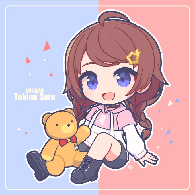 ピンクパーカーそらちゃん!#soraArt 