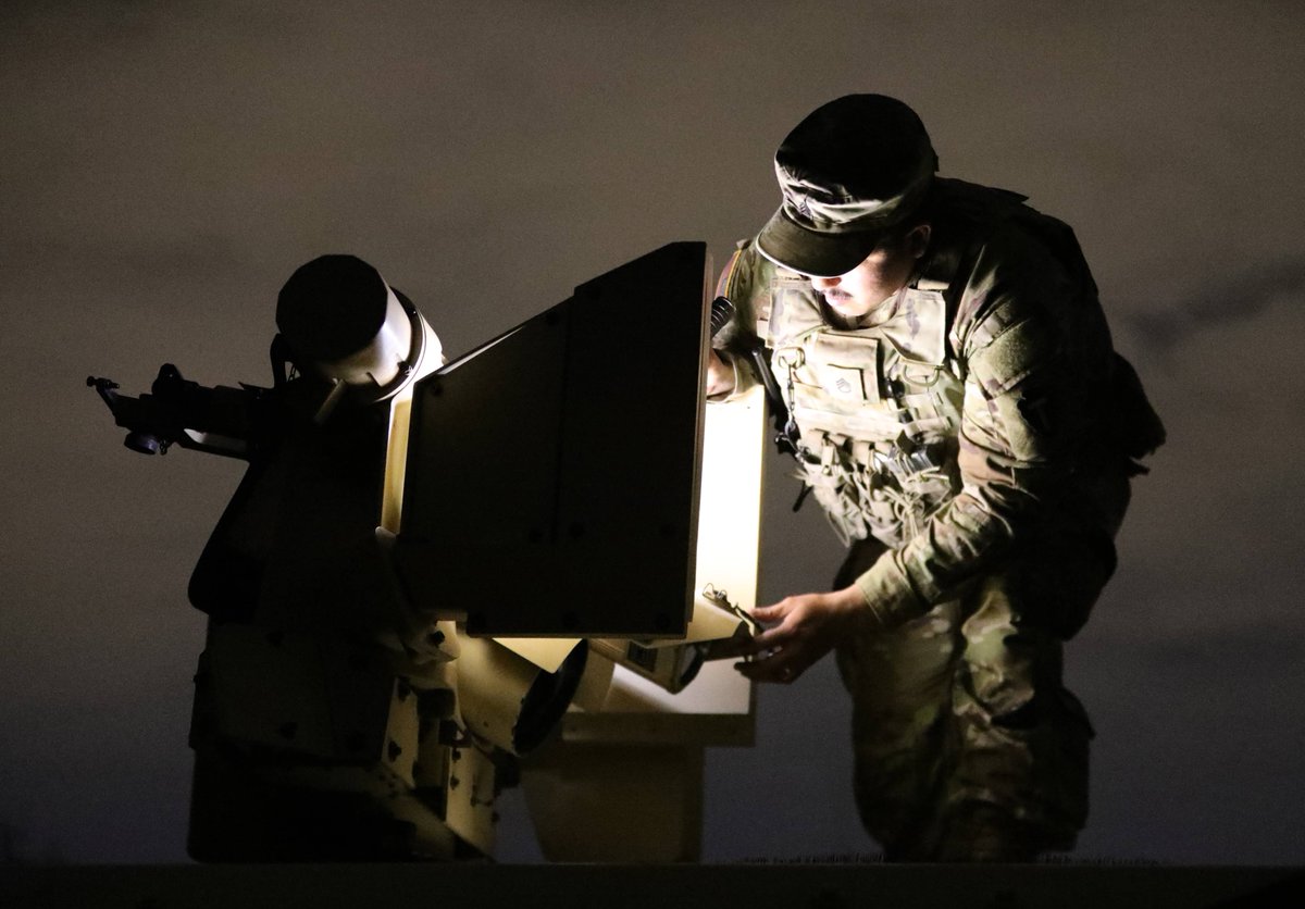 MISSION, Texas -- Texas National Guard Soldiers use advanced night optics as part of the mission in support of Operation Lone Star.