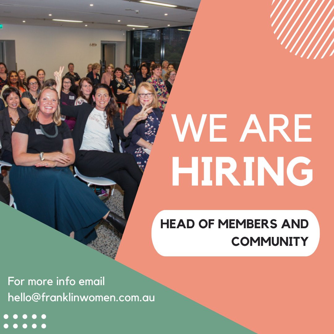 Help us find our newest team member 🗣️ We are so proud of the diverse & supportive FW community that has grown and are looking for someone with sector experience who can continue to nurture it 🌱 This role is key to our continued impact👊details ✨👉ethicaljobs.com.au/members/Frankl…