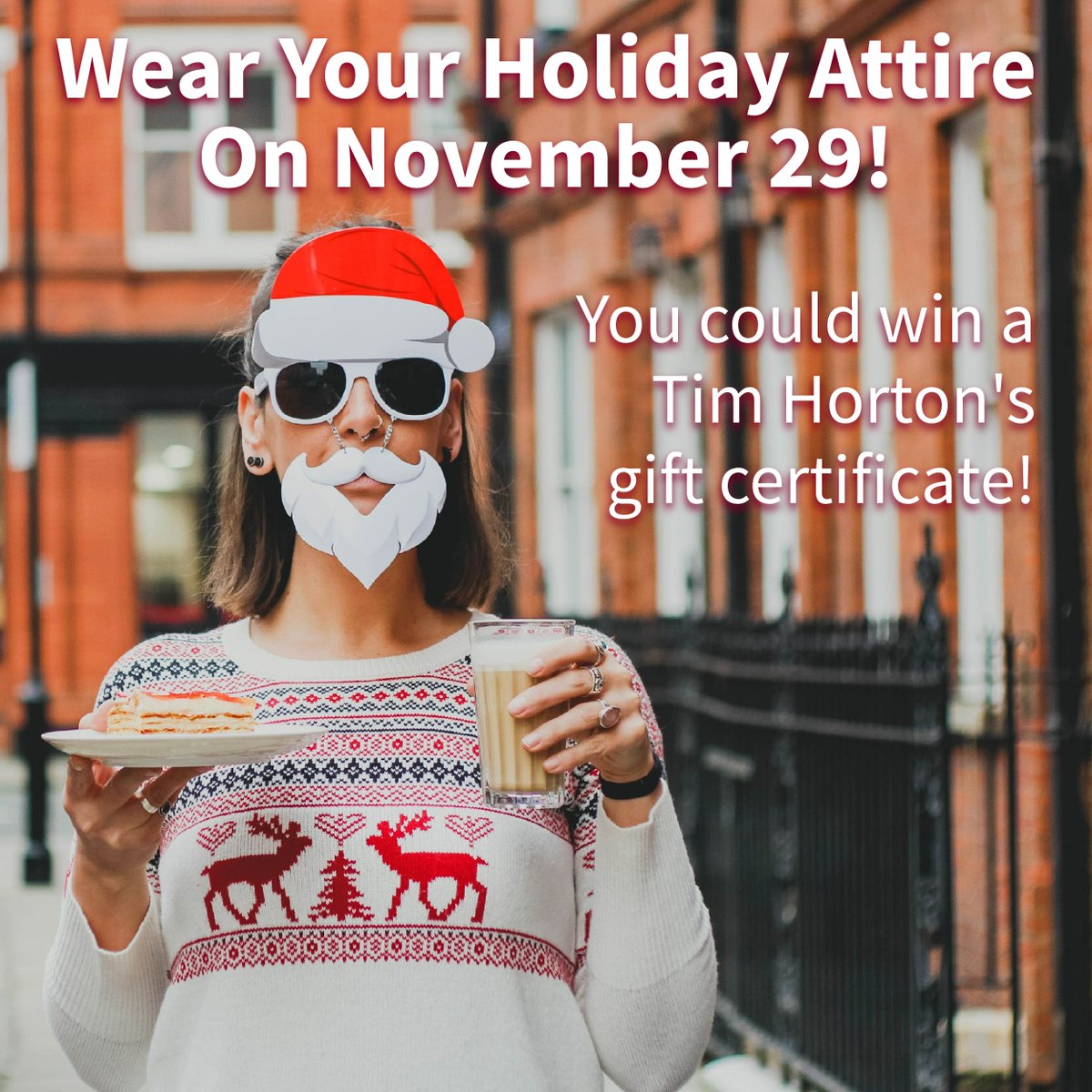 Let's get ready to jingle and mingle! 🎄Wear your favourite holiday attire to the Faculty of Arts celebration on November 29th for a chance to win a 🍩Tim Horton's gift certificate! 🎁 📅 Wednesday, November 29 ⏰ 12:00 pm – 3:00 pm 🏛️ A2110, Dean's Office