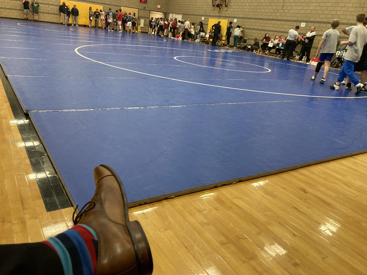 mrjeredp's tweet image. Son’s first wrestling match with Moorhead Spuds 🤼‍♂️ Dragons out here in the community 🐉🙏🏾