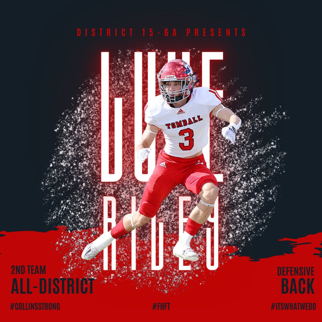 Congratulations to @Luke_Riley26 on his 2nd Team All-District Selection! #FHFT #CollinsStrong #ItsWhatWeDo