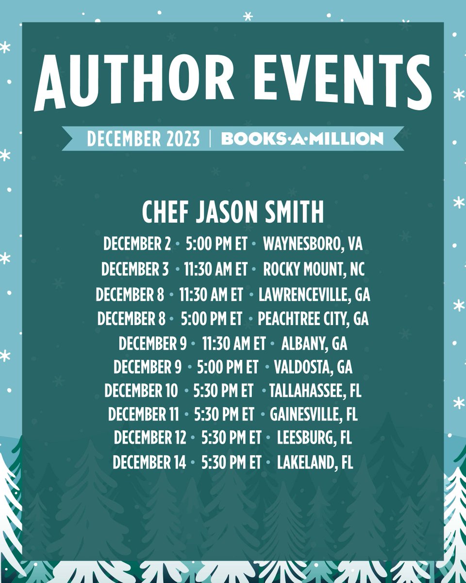 Jingle All the Way…to these author signing events near you! 📚🔔 Bundle up and join us at one of our many book signing events happening this month! See ALL of our upcoming events and purchase your tickets here: bit.ly/3sD0ZwV