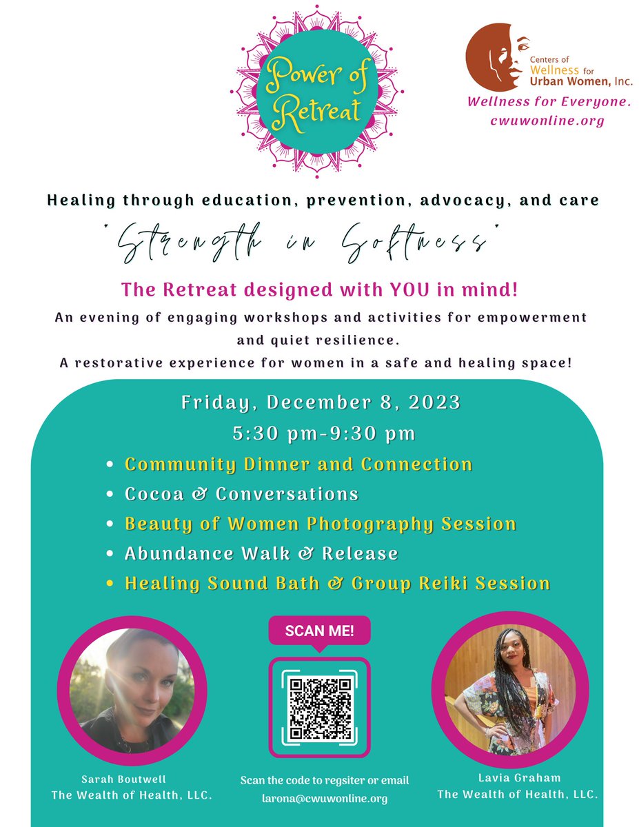 Women, do you need a retreat?  Join us on Dec 8th for an evening of "Strength in Softness"!  Register today!